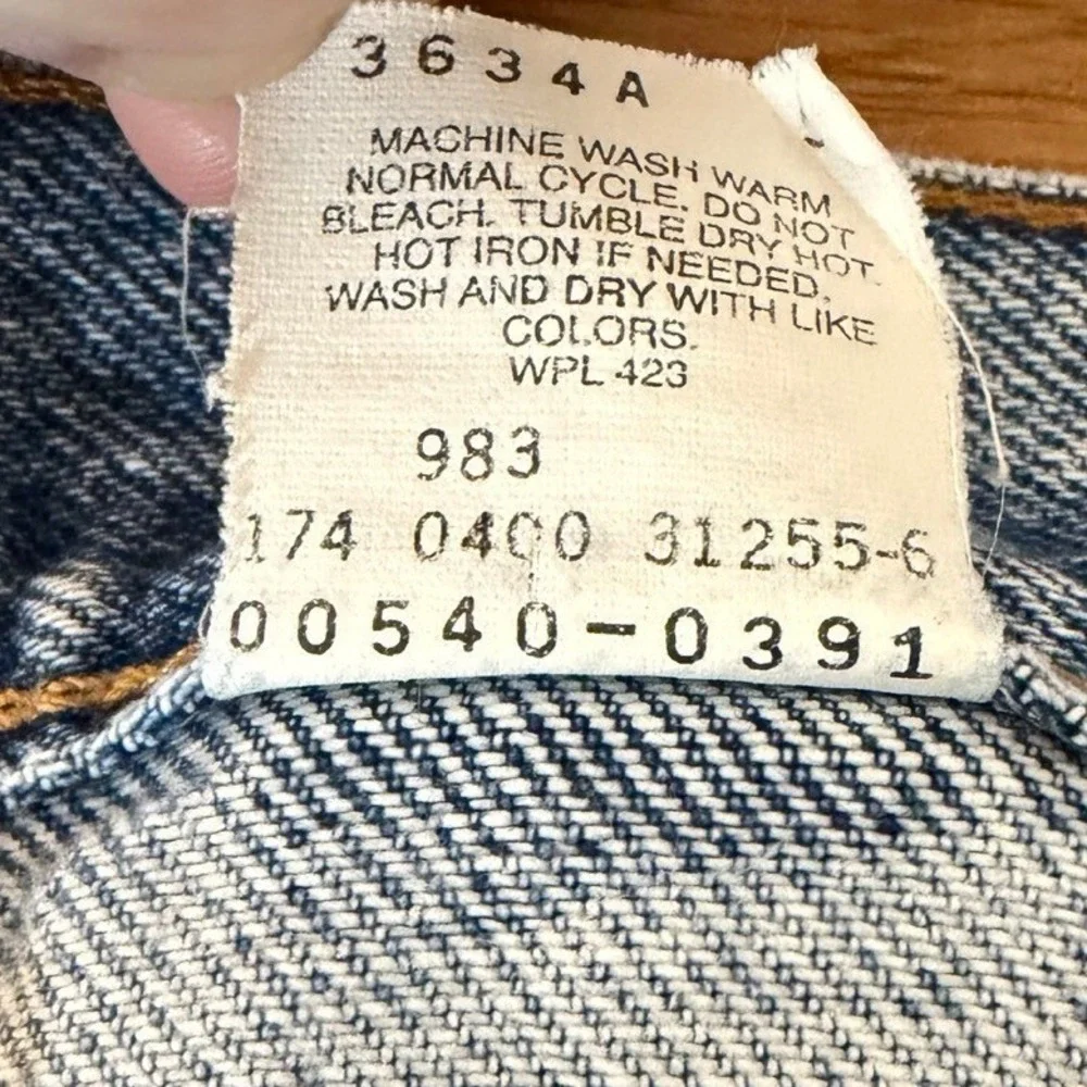 Vintage Y2K‎ Mens 36x30 Levis 540 Relaxed Fit Distressed Light Wash Jeans Denim